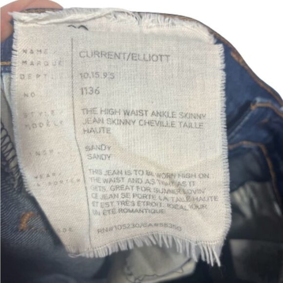 Current/elliot the high waist ankle skinny jeans DARCY SIZE 26 - Picture 6 of 7